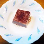 きょうのおやつは、チョコレートババロアでした。