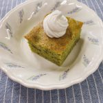 きょうのおやつは、抹茶バナナケーキでした。