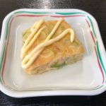 11月13日土曜日のおやつは、たっぷりねぎ焼きでした。