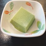 12月21日火曜日　きょうのおやつは、抹茶豆腐ゼリーでした。