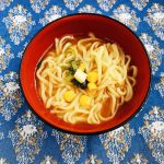 5月27日金曜日　きょうのおやつは、みそラーメン（郷土の食べ物・北海道）でした。