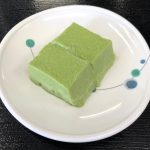 7月21日木曜日　きょうのおやつは、抹茶豆腐ゼリーでした。