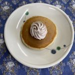 12月1日木曜日　きょうのおやつは、ほうじ茶パンケーキでした。