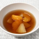 6月28日水曜日　きょうのおやつは、フルーツほうじ茶でした。