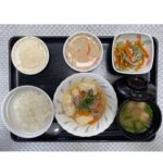 9月10日火曜日　きょうのお昼ごはんは、肉豆腐・青のり和え・とうがんのくずあん・みそ汁・くだものでした。